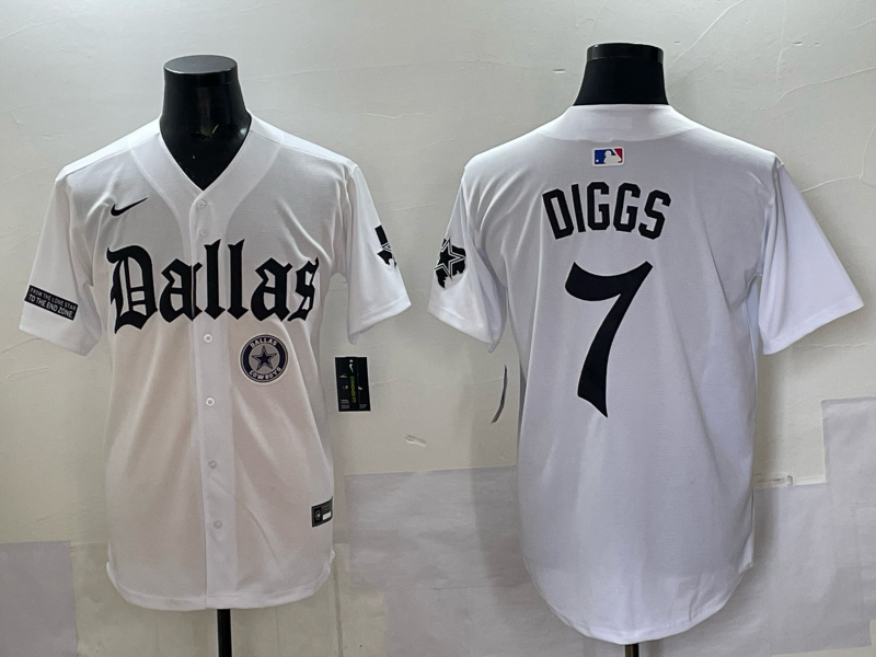Men Dallas Cowboys #7 Diggs white Nike 2025 NFL Jersey 07->chicago cubs->MLB Jersey